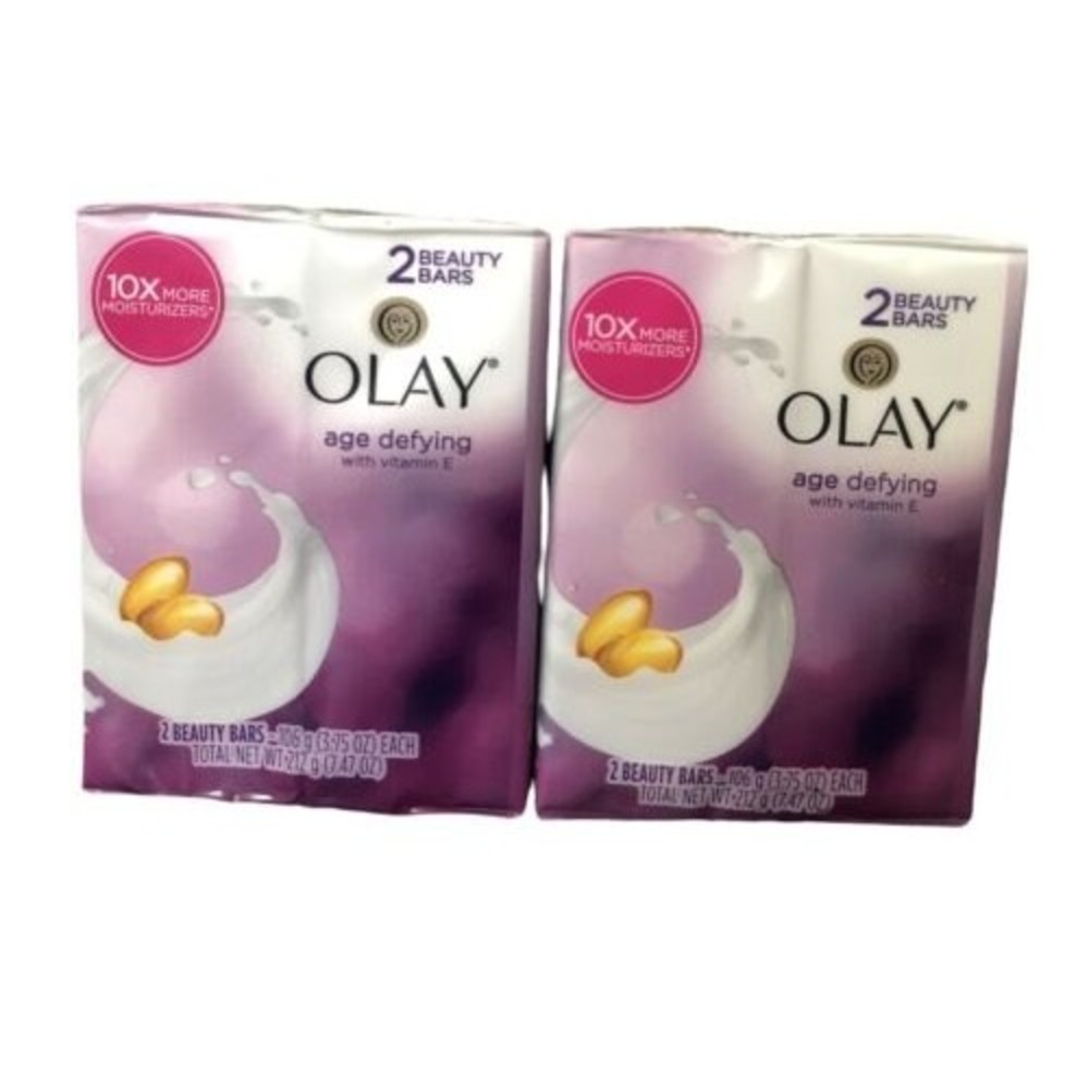 Olay Age Defying Vitamin E Soap Beauty Bars 3.75 oz 2 Pack ORIGINAL FORMULA (2)